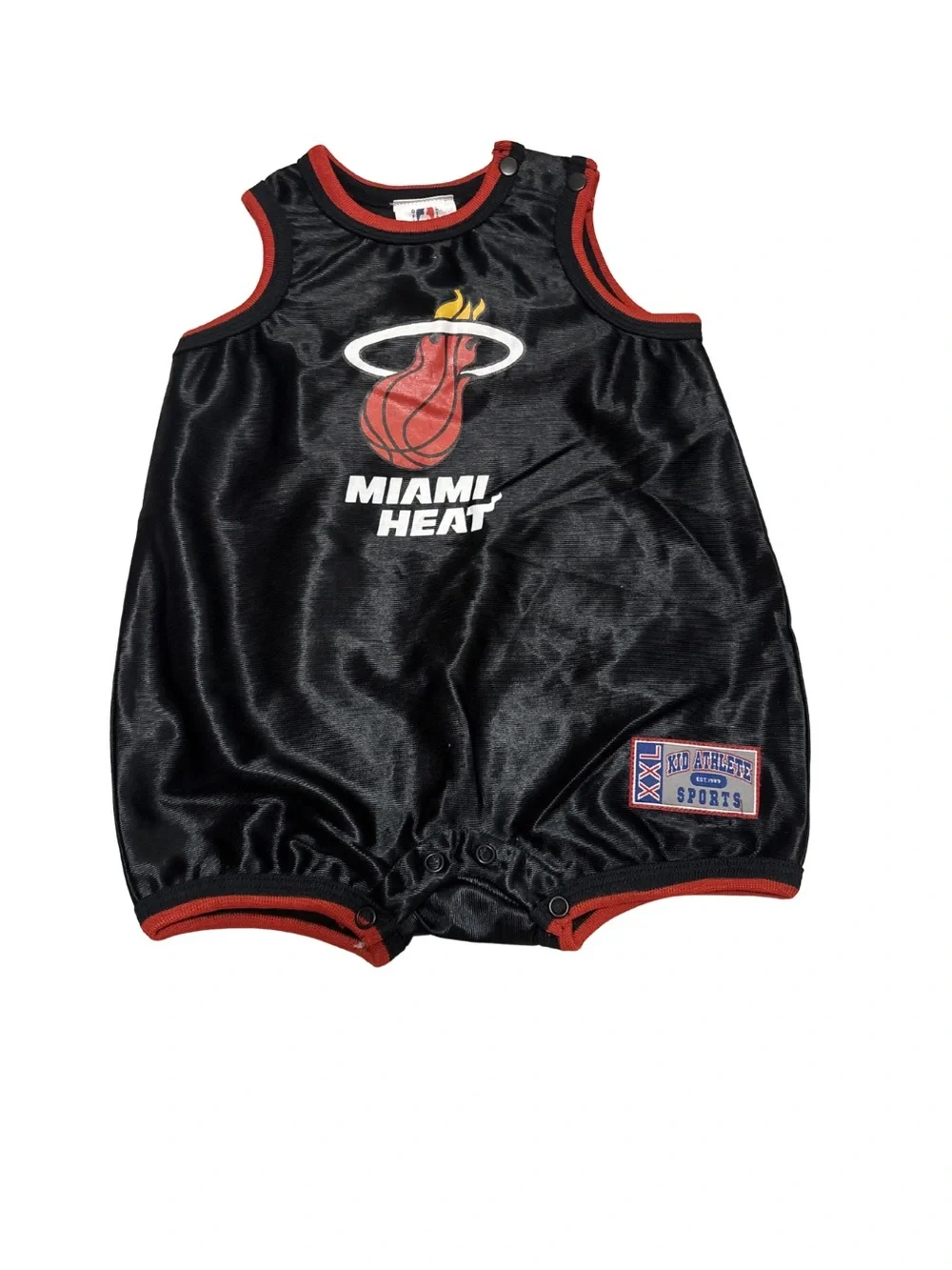 vintage-style Miami Heat infant jersey romper